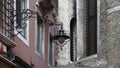 old street lantern in an alley, Venice, Italy Royalty Free Stock Photo