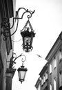 Old street lantern, Warsaw, Poland Royalty Free Stock Photo