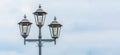 Old Street light on sky background Royalty Free Stock Photo