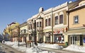 Old street in Liptovsky Mikulas. Slovakia Royalty Free Stock Photo