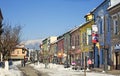 Old street in Liptovsky Mikulas. Slovakia Royalty Free Stock Photo