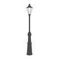 Old street luminous lantern isolated on white background. Vector illustration Royalty Free Stock Photo