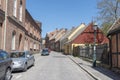 Old street in Lund in Sweden