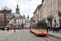 Old street, medieval architecture, tourist cars