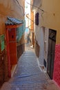 Old street in Moulay Idriss Morocco Royalty Free Stock Photo