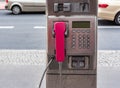 Old street payphone. Royalty Free Stock Photo