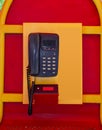 Street payphone in the open air. Royalty Free Stock Photo