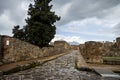 Old street of Pompeii city, Naples