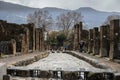 Old street of Pompeii city, Naples