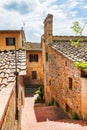 Old street in San Gimignano, Italy Royalty Free Stock Photo