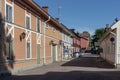 Old street in Sater in Sweden Royalty Free Stock Photo