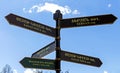 Old street sign in Yerevan city