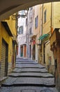 Old street-stairs in San Remo, Italy Royalty Free Stock Photo