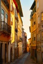 Old street sunset Porto Portugal