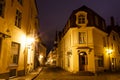 Old Street of Tallinn in the Night Royalty Free Stock Photo