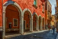 Old street in Taormina, Sicily, Italy