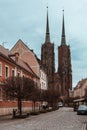 Old street to Wroclaw Cathedral