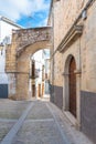 Old street in the town of Montanchez, Caceres, Spain