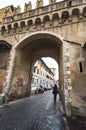 Old street in Trastevere, Rome, Italy. Trastevere is rione of Rome, on the west bank of the Tiber in Rome, Lazio, Italy