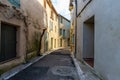 Old street of the village of Gruissan, Southern France Royalty Free Stock Photo