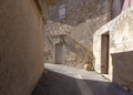 Old street of the village of Gruissan, Southern France Royalty Free Stock Photo