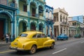 Old street vintage panorama from Havana