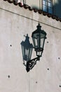 Old streetlight lantern in Prague Royalty Free Stock Photo