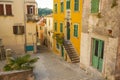 The old streets of the ancient town of Labin, Croatia. Royalty Free Stock Photo