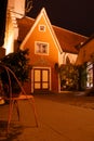 Old streets of the city at night, Tallinn, Estonia Royalty Free Stock Photo