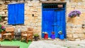 Charming streets of old traditional villages of Cyprus island