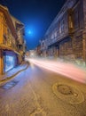 Old streets of Istanbul by night Royalty Free Stock Photo