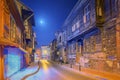 Old streets of Istanbul by night Royalty Free Stock Photo