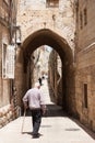 On the old street of Jerusalem, Israel Royalty Free Stock Photo