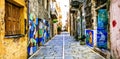 Old streets of Rethymno,Crete island,Greece. Royalty Free Stock Photo