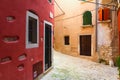 Old streets of Rovinj, Croatia. Royalty Free Stock Photo