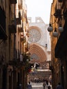 Old streets of Tarragona, Autonomous community of Catalonia, Spain. Royalty Free Stock Photo