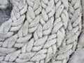 Old strong ship rope, Lithuania Royalty Free Stock Photo