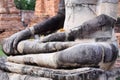 Old stucco Buddha hands Royalty Free Stock Photo