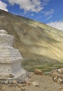 A old Stupa next to dry mountain on the way to Darcha-Padum Road