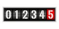 Analog counter with numbers, vector counting device