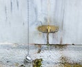 Old Style Ancient Ottoman Mosque Fountain with Gold Color. Close up. Royalty Free Stock Photo