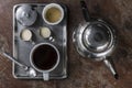 Old style Asian coffee collection set