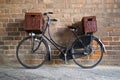 Old style bicycle with baskets Royalty Free Stock Photo