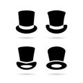 Old style black top hat Royalty Free Stock Photo