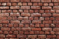 Old style brick wall texture background. The vintage look of red bricks. Close up bricks. A solid background for design Royalty Free Stock Photo