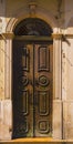 Old style door and faÃÂ§ade Coimbra Portugal Royalty Free Stock Photo