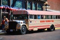 Old style bus for sightseeing in Deadwood, South Dakota