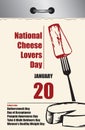 Old style calendar Cheese Lovers Day