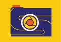 Old style classic Photo Camera vector ilustration Royalty Free Stock Photo