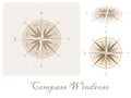 Old style compass wind-rose